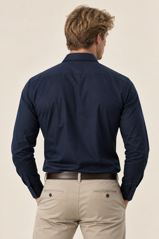 Marlon-Camisa de hombre de manga larga casual