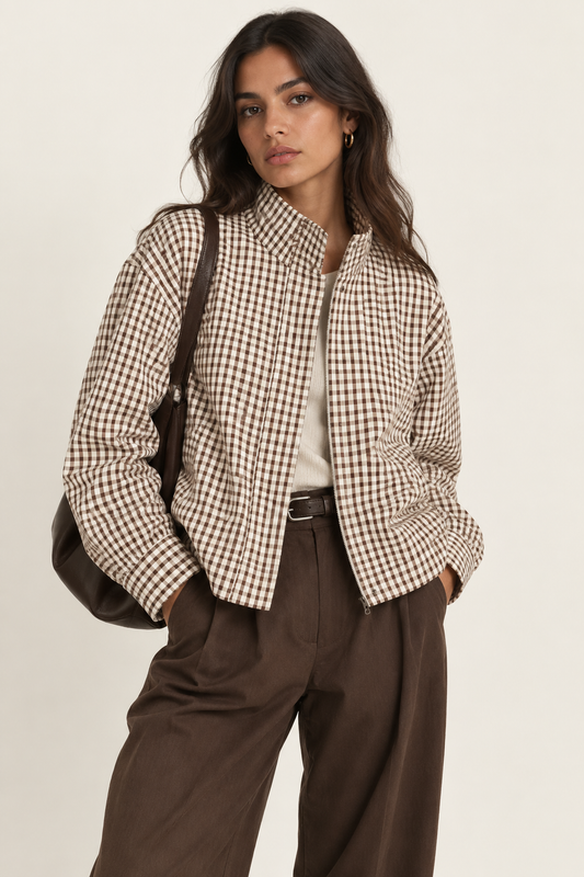 Mila-Chaqueta de Cuadros