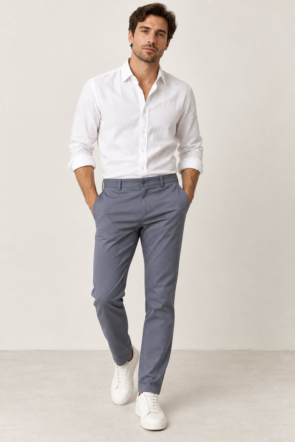 Milan- Pantalon de vestir elásticos, corte recto