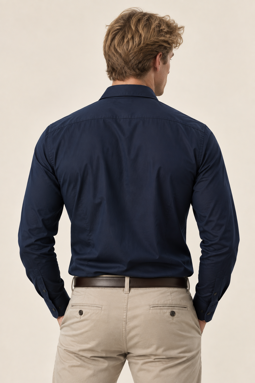 Marlon-Camisa de hombre de manga larga casual
