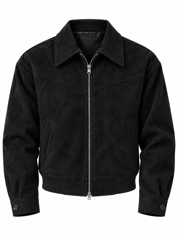 Mateo- Chaqueta de Hombre con Cuello Clásico y Cremallera