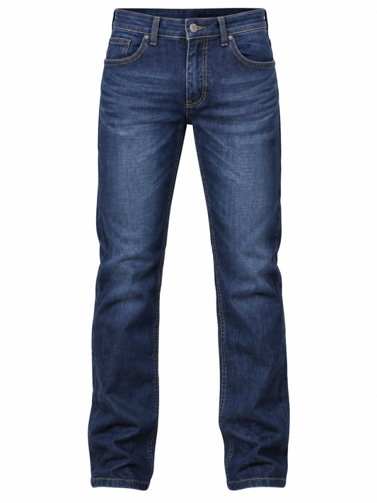 Lucas-Pantalón Vaquero de Hombre Azul Oscuro ,Corte Recto Clásico