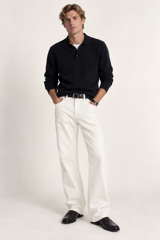 Gael- Pantalón de Hombre  Corte Recto Amplio y Estilo Casual